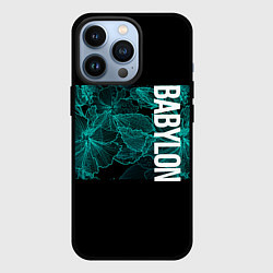 Чехол для iPhone 13 Pro Вавилон на фоне цветочных узоров, цвет: 3D-черный