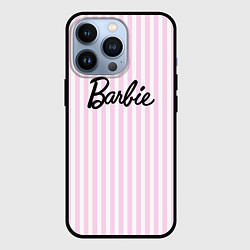 Чехол iPhone 13 Pro Barbie - классическая розово-белая полоска