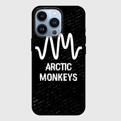 Чехол для iPhone 13 Pro Arctic Monkeys glitch на темном фоне, цвет: 3D-черный