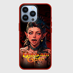 Чехол для iPhone 13 Pro Карлах - ахегао, цвет: 3D-красный
