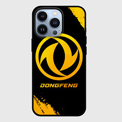 Чехол для iPhone 13 Pro Dongfeng - gold gradient, цвет: 3D-черный