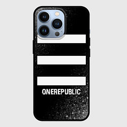 Чехол для iPhone 13 Pro OneRepublic glitch на темном фоне, цвет: 3D-черный