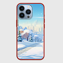 Чехол для iPhone 13 Pro Зимнее предновогоднее настроение, цвет: 3D-красный