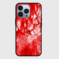 Чехол для iPhone 13 Pro Кровь на белом, цвет: 3D-черный