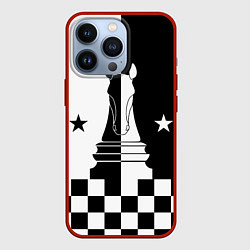 Чехол для iPhone 13 Pro Шахматный конь, цвет: 3D-красный