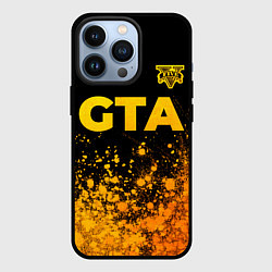 Чехол iPhone 13 Pro GTA - gold gradient посередине