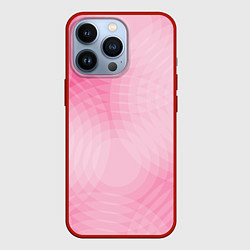 Чехол для iPhone 13 Pro Абстракция с розовыми кругами, цвет: 3D-красный