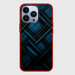 Чехол для iPhone 13 Pro Тёмно-синяя шотландская клетка, цвет: 3D-красный