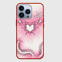 Чехол для iPhone 13 Pro Сердце сколопендры, цвет: 3D-красный