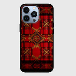 Чехол для iPhone 13 Pro Красная шотландская клетка royal stewart, цвет: 3D-черный