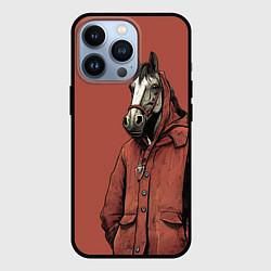 Чехол iPhone 13 Pro Конь в красном пальто