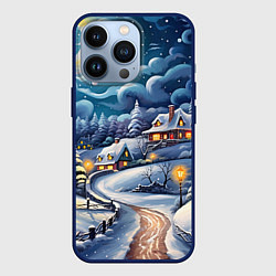 Чехол для iPhone 13 Pro Новогоднее настроение, цвет: 3D-тёмно-синий
