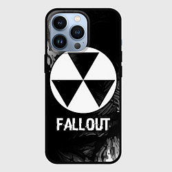Чехол iPhone 13 Pro Fallout glitch на темном фоне