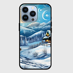 Чехол для iPhone 13 Pro Зима предновогоднее настроение, цвет: 3D-черный