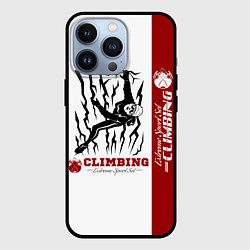 Чехол для iPhone 13 Pro Альпинист скалолаз, цвет: 3D-черный