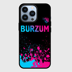 Чехол для iPhone 13 Pro Burzum - neon gradient посередине, цвет: 3D-черный