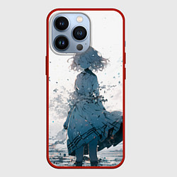 Чехол для iPhone 13 Pro Безликая дева, цвет: 3D-красный