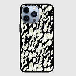 Чехол для iPhone 13 Pro Размытый пятнистый чёрно-белый, цвет: 3D-черный