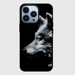 Чехол для iPhone 13 Pro Дымный волк, цвет: 3D-черный