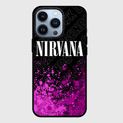 Чехол для iPhone 13 Pro Nirvana rock legends посередине, цвет: 3D-черный