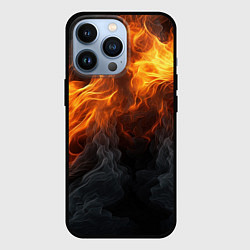 Чехол для iPhone 13 Pro Огонь и дым, цвет: 3D-черный