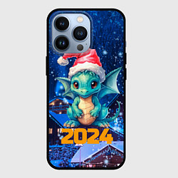 Чехол для iPhone 13 Pro Новогодний дракон 2024, цвет: 3D-черный