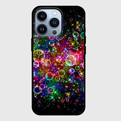 Чехол для iPhone 13 Pro Мыльные пузырики, цвет: 3D-черный