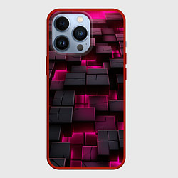 Чехол iPhone 13 Pro Фиолетовые и черные камни