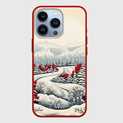 Чехол для iPhone 13 Pro Зимнее чудо, цвет: 3D-красный