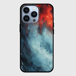 Чехол для iPhone 13 Pro Контраст воды и огня, цвет: 3D-черный