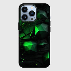 Чехол для iPhone 13 Pro Абстрактное путешествие в зеленый мир, цвет: 3D-черный