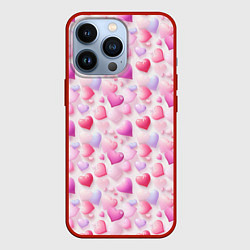 Чехол для iPhone 13 Pro Любовь в каждом сердце, цвет: 3D-красный