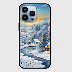 Чехол для iPhone 13 Pro Сказочная вьюга праздничного настроения, цвет: 3D-черный