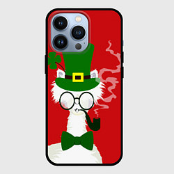 Чехол для iPhone 13 Pro Лама - альпака в день Патрика, цвет: 3D-черный
