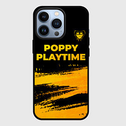 Чехол для iPhone 13 Pro Poppy Playtime - gold gradient посередине, цвет: 3D-черный