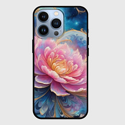 Чехол для iPhone 13 Pro Цветок в космосе, цвет: 3D-черный