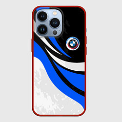 Чехол для iPhone 13 Pro BMW - синяя абстракция, цвет: 3D-красный