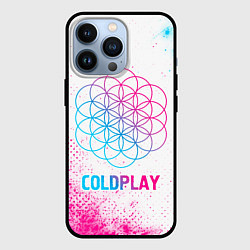 Чехол для iPhone 13 Pro Coldplay neon gradient style, цвет: 3D-черный