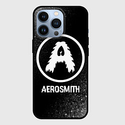 Чехол для iPhone 13 Pro Aerosmith glitch на темном фоне, цвет: 3D-черный