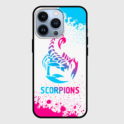 Чехол для iPhone 13 Pro Scorpions neon gradient style, цвет: 3D-черный