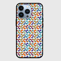 Чехол для iPhone 13 Pro Паттерн из симметричных фигур, цвет: 3D-черный