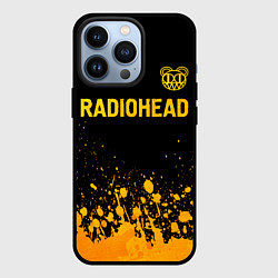 Чехол для iPhone 13 Pro Radiohead - gold gradient посередине, цвет: 3D-черный