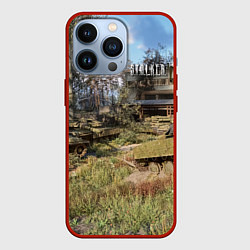 Чехол для iPhone 13 Pro STALKER танки, цвет: 3D-красный