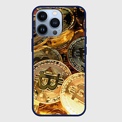 Чехол для iPhone 13 Pro Золото цифровой эры, цвет: 3D-тёмно-синий
