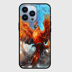 Чехол для iPhone 13 Pro Птица феникс в огне, цвет: 3D-черный