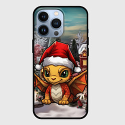 Чехол для iPhone 13 Pro Дракоша 2024 новогодний символ года, цвет: 3D-черный