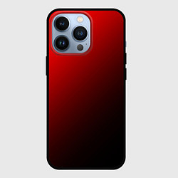 Чехол для iPhone 13 Pro Градиент красно-чёрный диагональ, цвет: 3D-черный