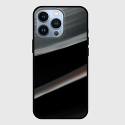 Чехол для iPhone 13 Pro Black grey abstract, цвет: 3D-черный