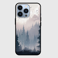 Чехол для iPhone 13 Pro Anime forest, цвет: 3D-черный