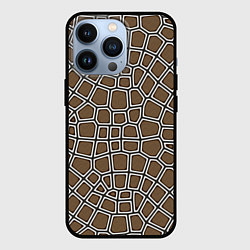 Чехол для iPhone 13 Pro Витражный паттерн с текстурой, цвет: 3D-черный